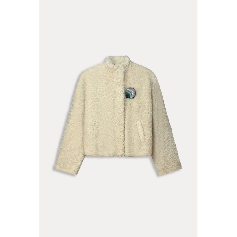 Pom Amsterdam SP8013 Felljacke JACKET - Teddy Ecru