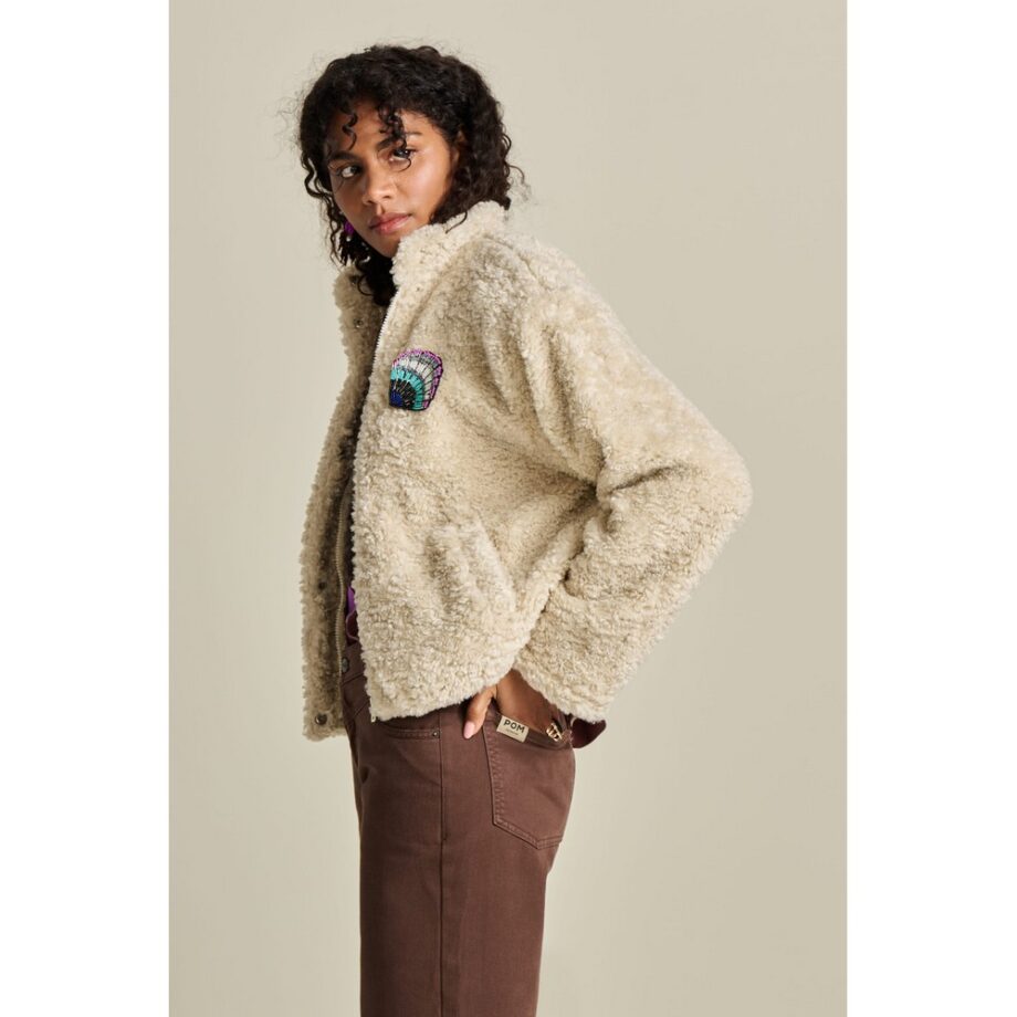 Pom Amsterdam SP8013 Felljacke JACKET - Teddy Ecru