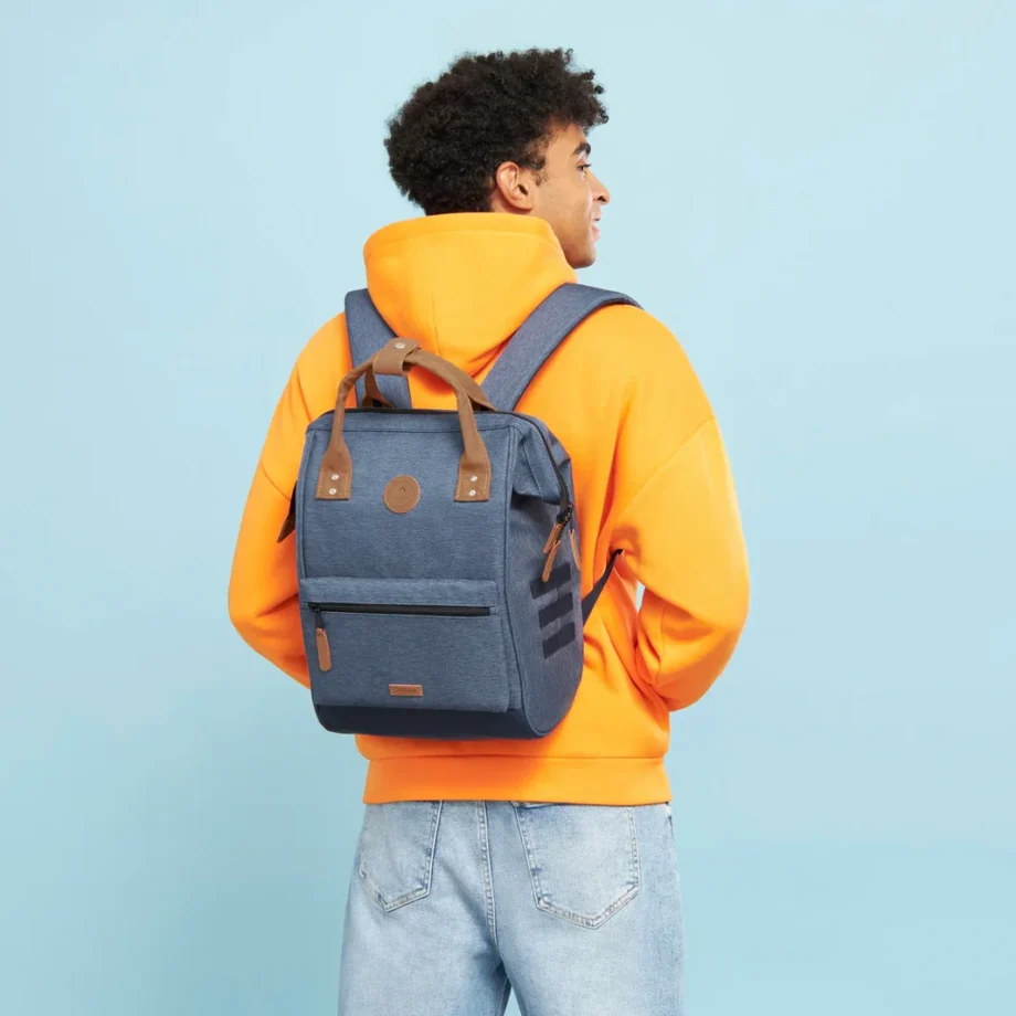 Cabaia mittelgroßer Rucksack Backpack PARIS blau meliert