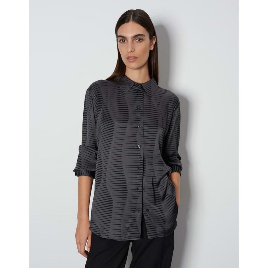 Someday Bluse Oversize Printbluse ZAURYN aus Viskose silver moon