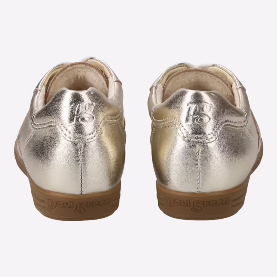 Paul Green 5450-067 Pauls Retro Sneaker in Metallicleder platin