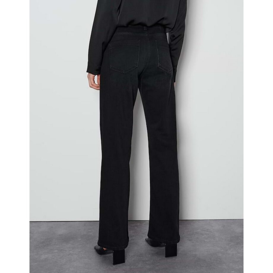 Someday Long Flared Jeans CARIE LINE Mid Rise mit Biese dusty black