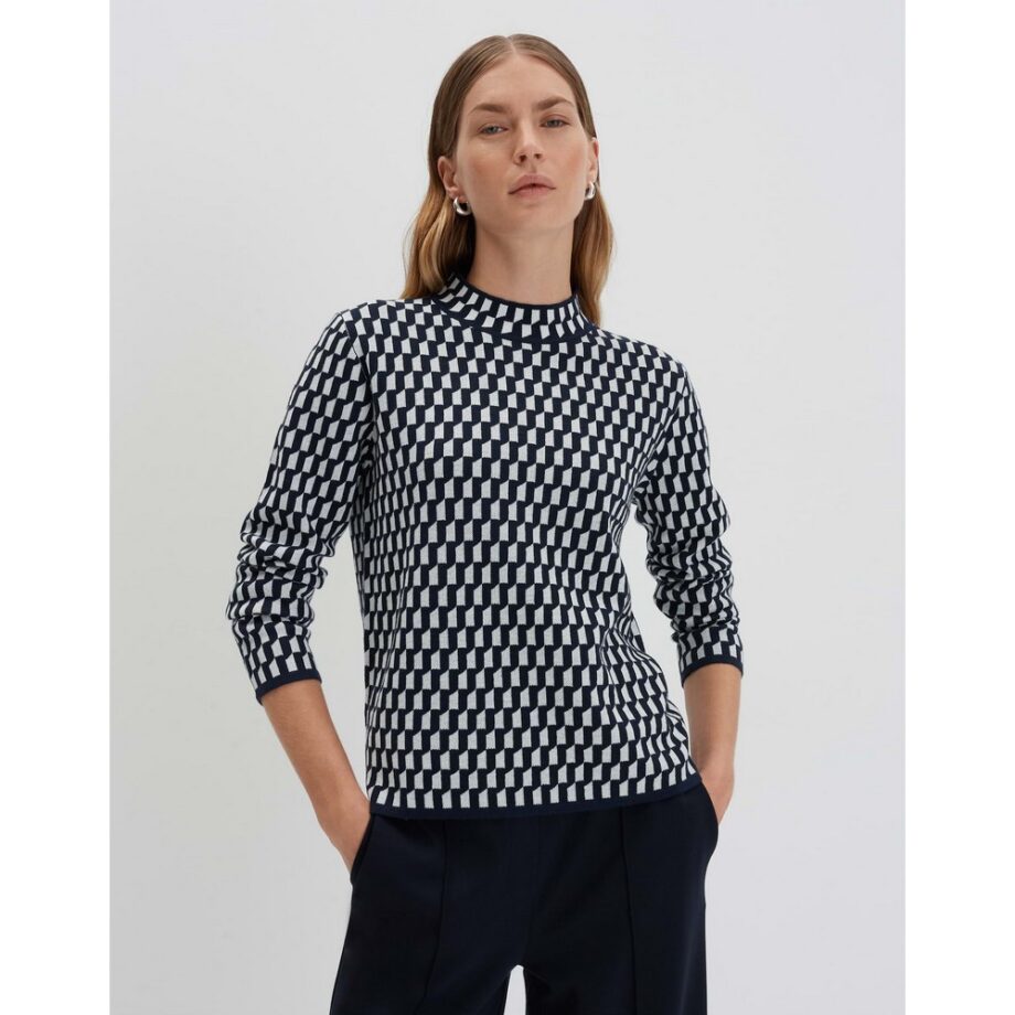 Someday Strickpullover TAMIE Regular mit Wolle ocean Pre-Spring