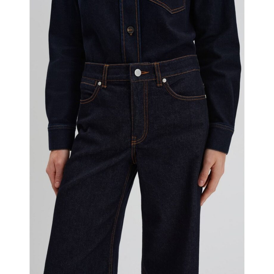 Someday Extra Wide Leg Jeans CELLMA PALAZZO Mid Rise aus BCI Cotton Mix dark rinsed blue