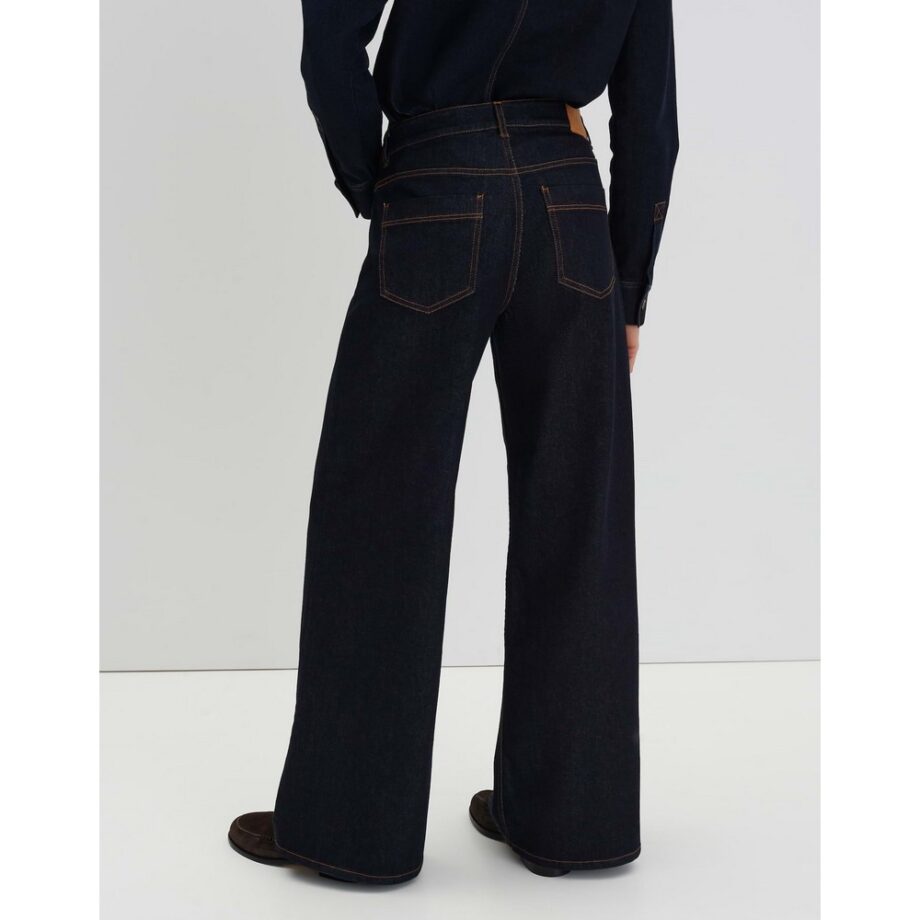 Someday Extra Wide Leg Jeans CELLMA PALAZZO Mid Rise aus BCI Cotton Mix dark rinsed blue