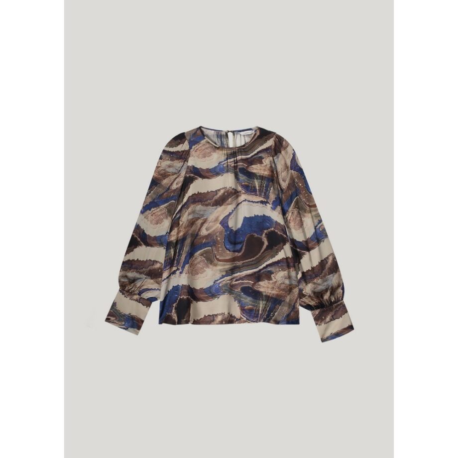 Summum 2s3209 Bluse Blusentop royalblau multi