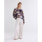 Summum 2s3209 Bluse Blusentop royalblau multi
