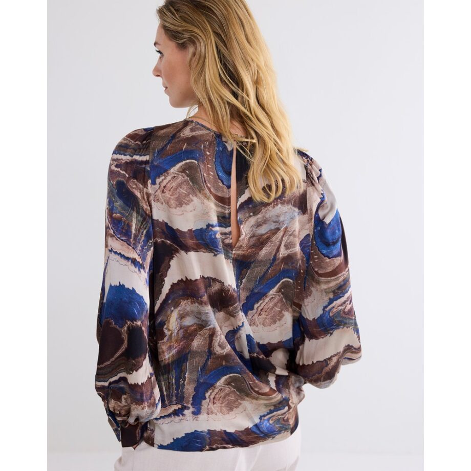 Summum 2s3209 Bluse Blusentop royalblau multi
