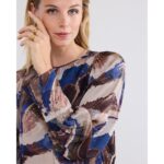Summum 2s3209 Bluse Blusentop royalblau multi