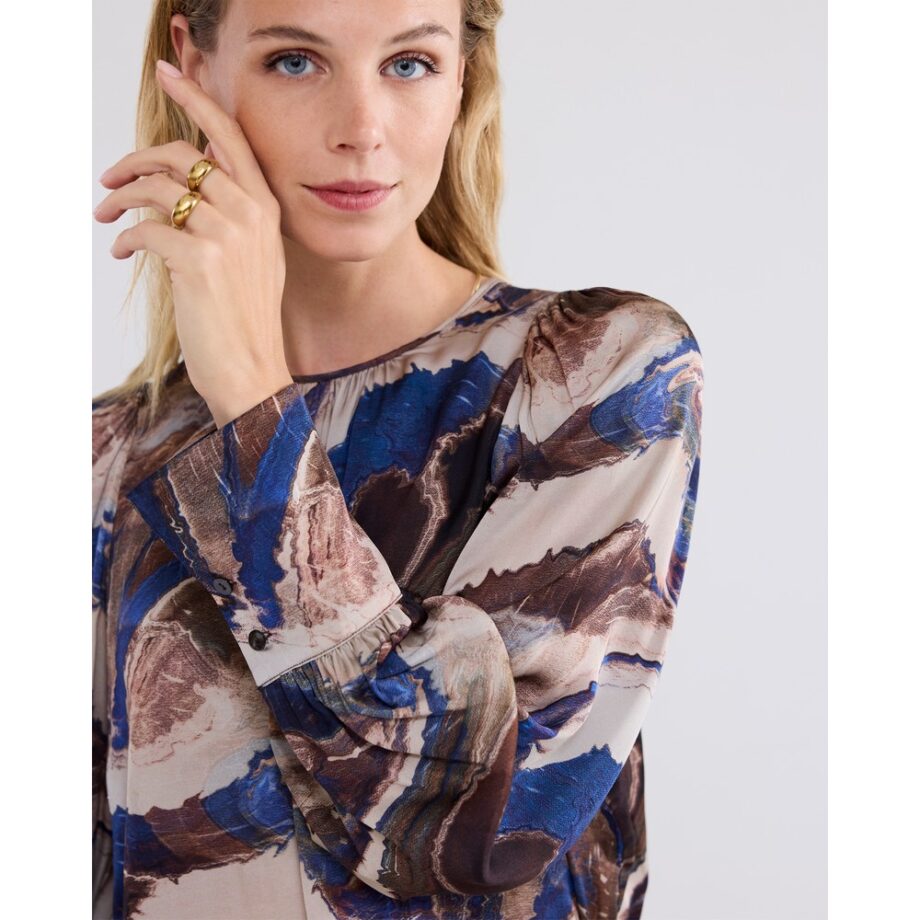 Summum 2s3209 Bluse Blusentop royalblau multi