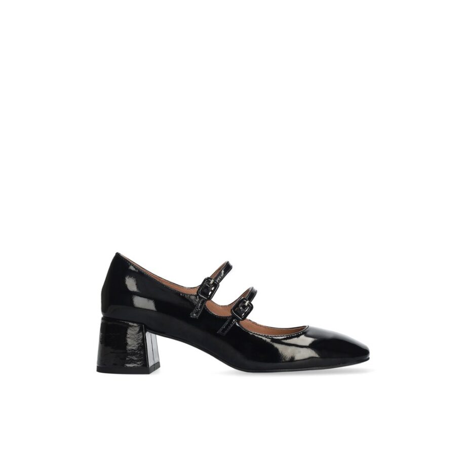 Bibi Lou CARDIFF PUMP 50 Riemchenpumps Mary Jane schwarz