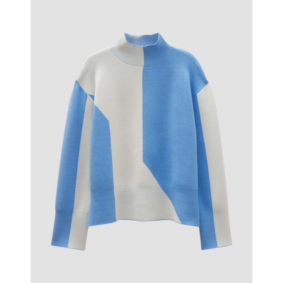 Someday Pre-Spring  Strickpullover TAMIELA Loose mit Color Blocking azure blue