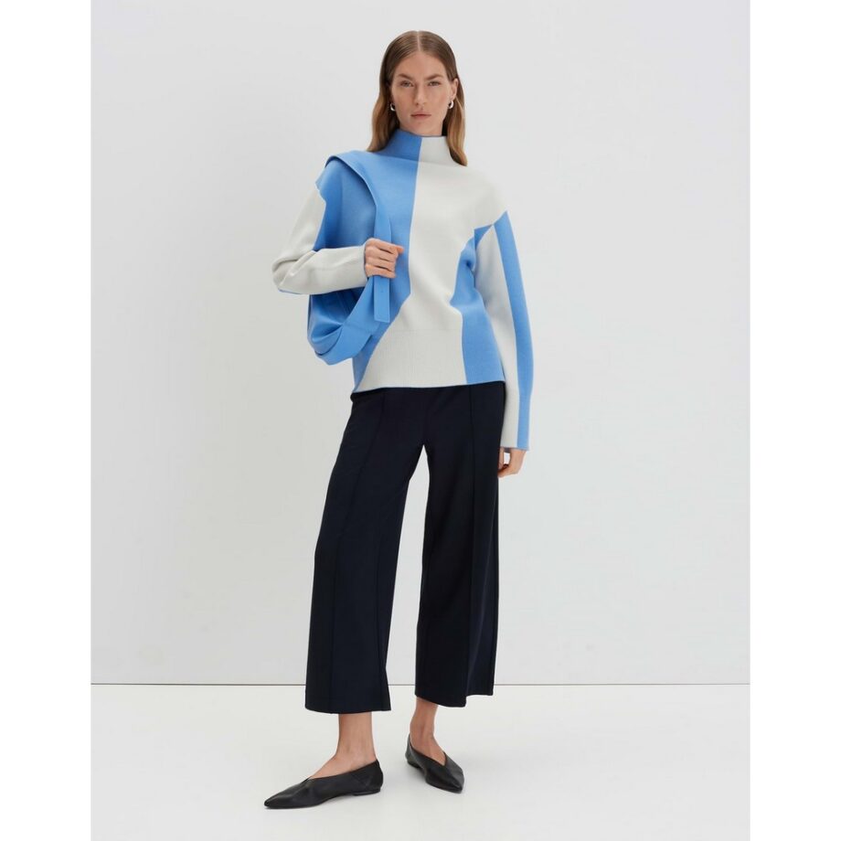 Someday Pre-Spring  Strickpullover TAMIELA Loose mit Color Blocking azure blue