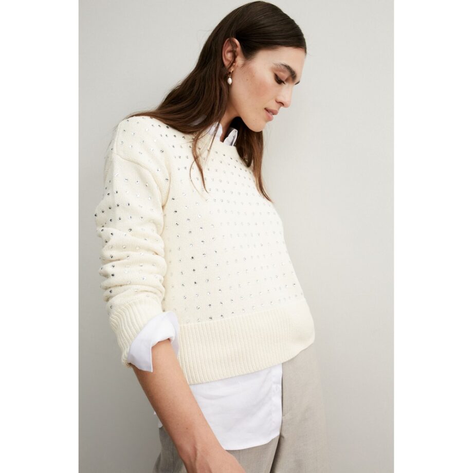Oui 91117 Pullover offwhite