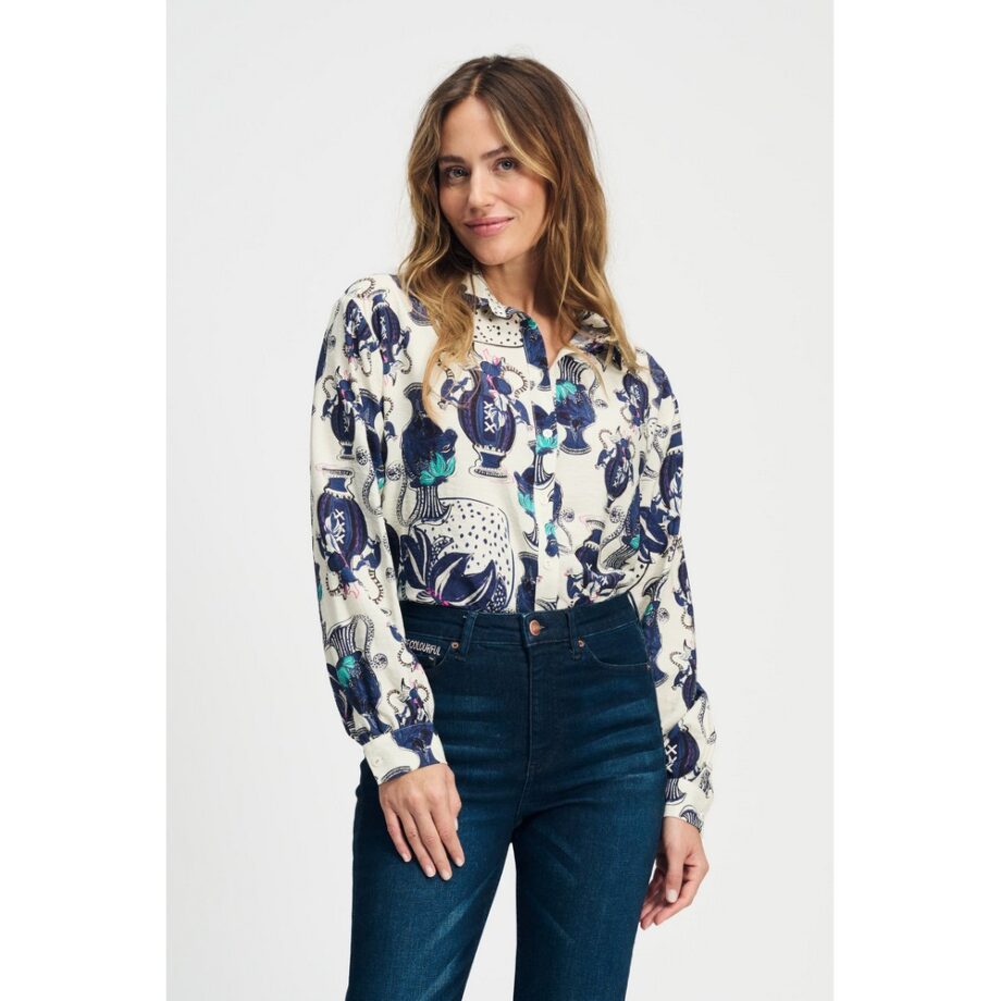 Pom Amsterdam SP9043 Bluse BLOUSE - Milly Vases Cream
