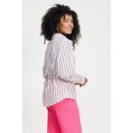 Pom Amsterdam SP9041 Bluse BLOUSE - Striped Poplin Cream