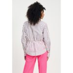 Pom Amsterdam SP9041 Bluse BLOUSE - Striped Poplin Cream