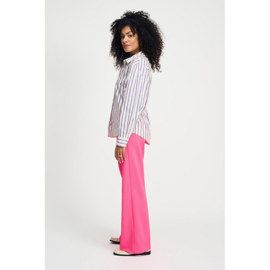 Pom Amsterdam SP9041 Bluse BLOUSE - Striped Poplin Cream
