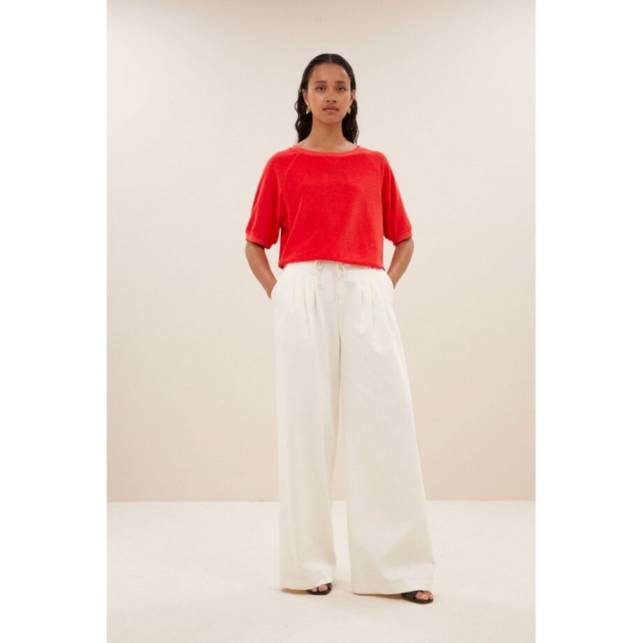By-bar Amsterdam neva slub top Shirt poppy red