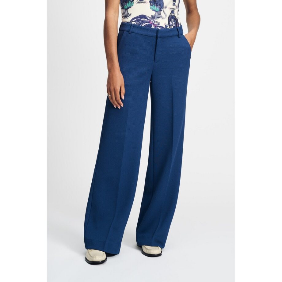 Pom Amsterdam SP9049 Hose PANTS - Wide Leg Sapphire Blue