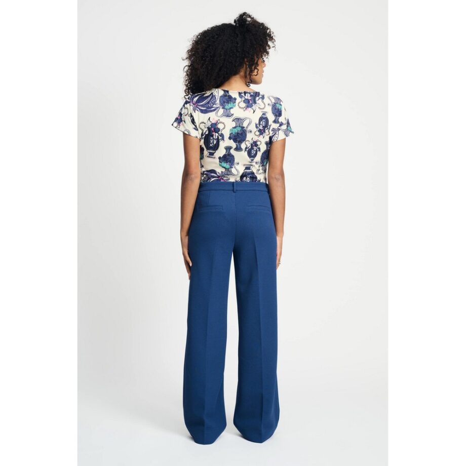 Pom Amsterdam SP9049 Hose PANTS - Wide Leg Sapphire Blue