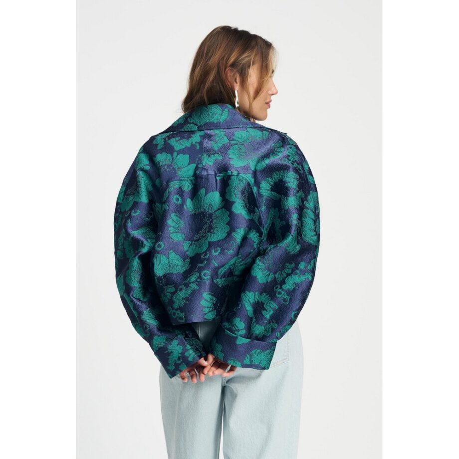 Pom Amsterdam SP9061 Jacke JACKET - Floral Jacquard Fresh Blue