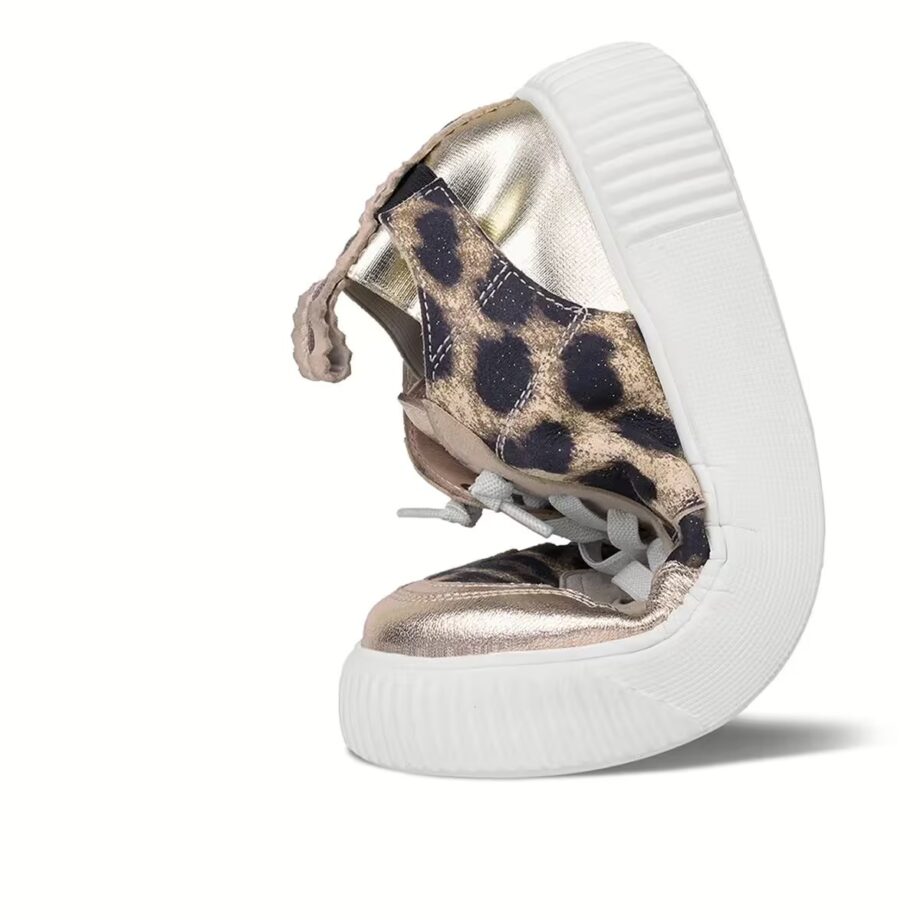 Crickit OAKLI Sneaker Turnschuh low mit Easy-In Leo mit Metallic Platin