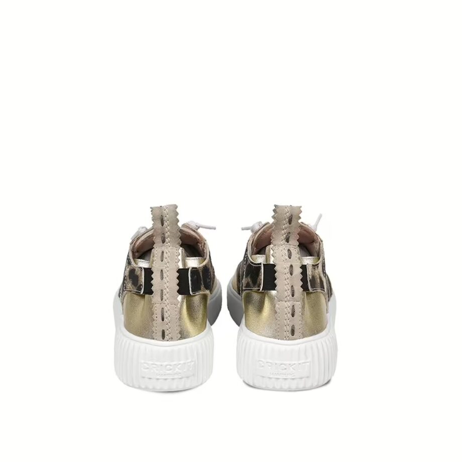 Crickit OAKLI Sneaker Turnschuh low mit Easy-In Leo mit Metallic Platin