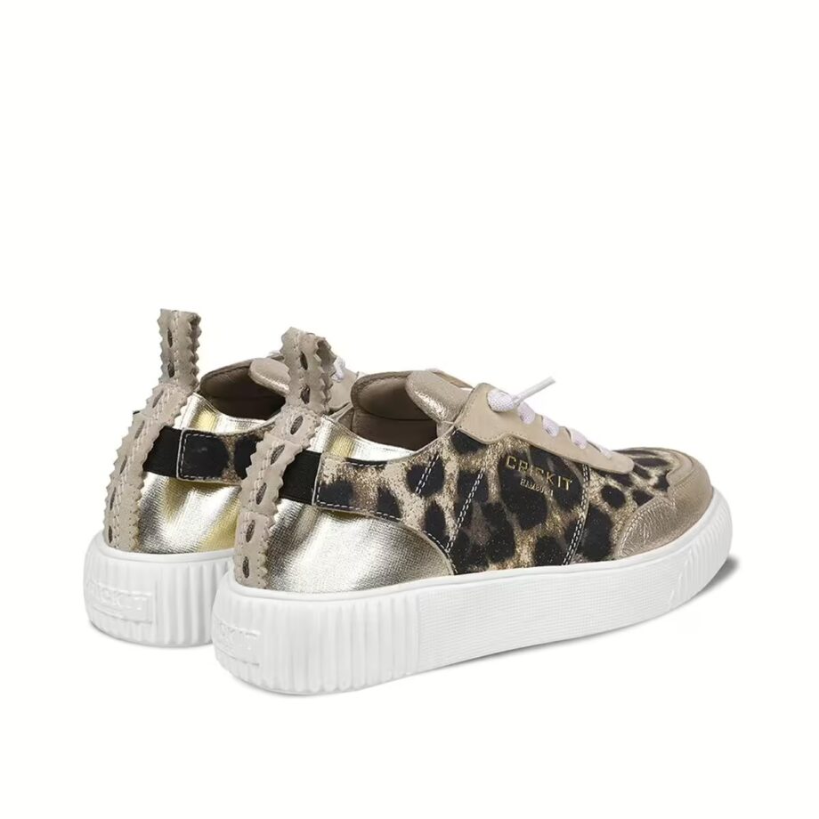 Crickit OAKLI Sneaker Turnschuh low mit Easy-In Leo mit Metallic Platin