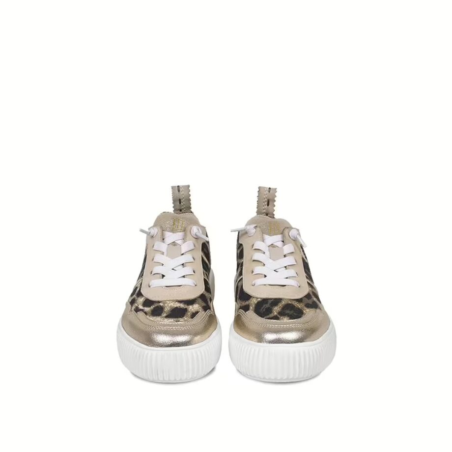 Crickit OAKLI Sneaker Turnschuh low mit Easy-In Leo mit Metallic Platin