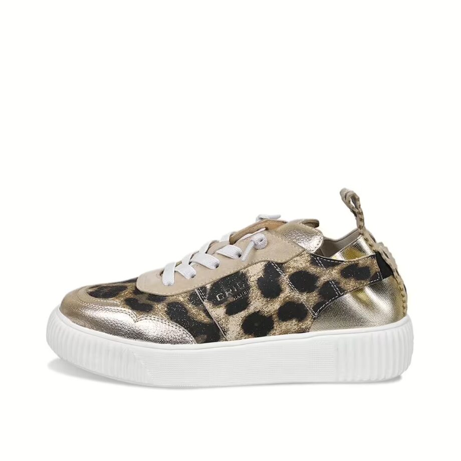 Crickit OAKLI Sneaker Turnschuh low mit Easy-In Leo mit Metallic Platin