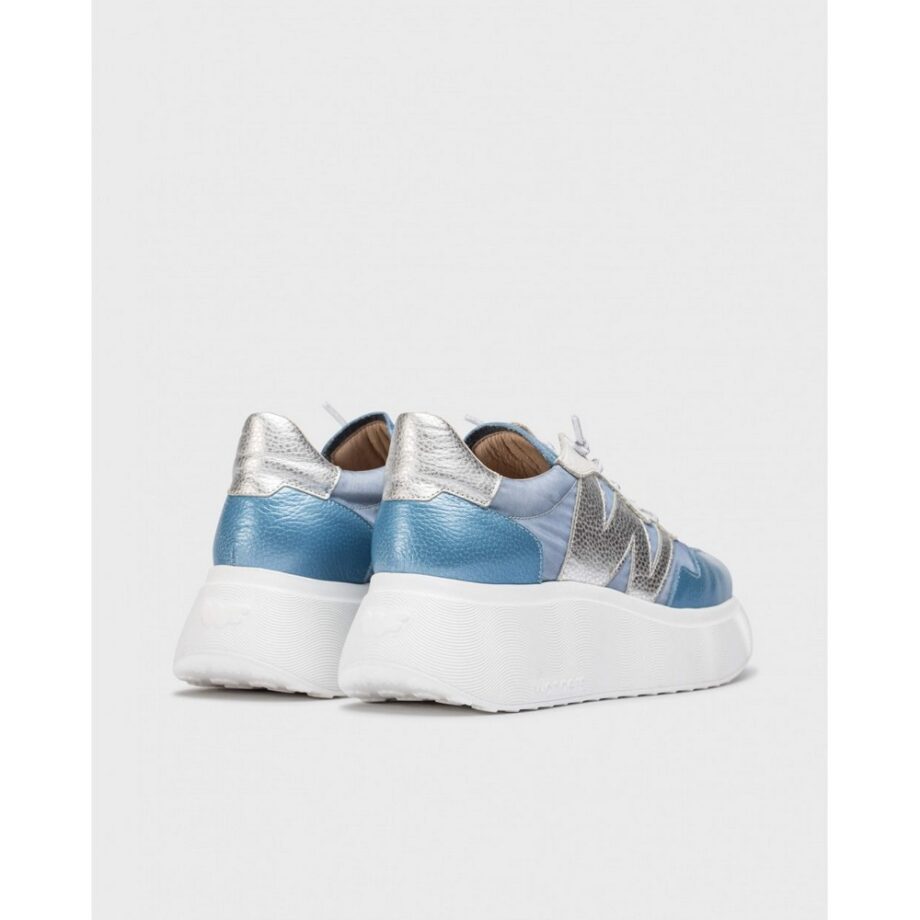 Wonders A-3622 Plateau Sneaker  ZENIT blau weiß silber