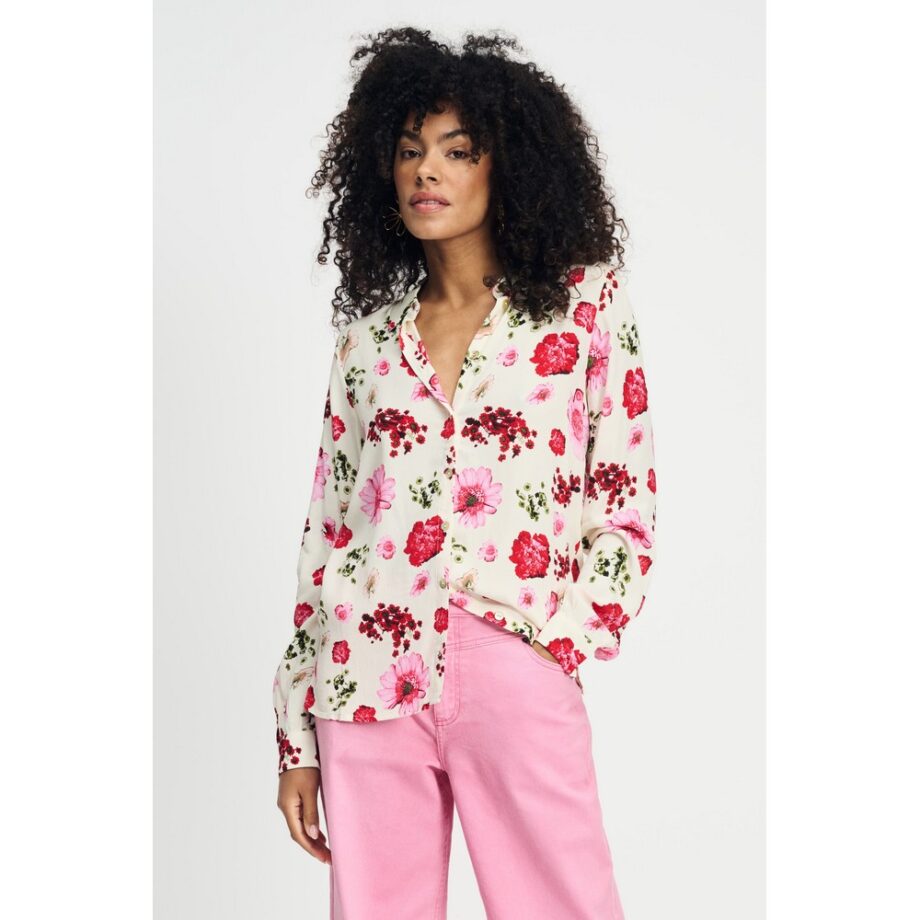 Pom Amsterdam SP9083 Bluse Mila Bouquet Cream