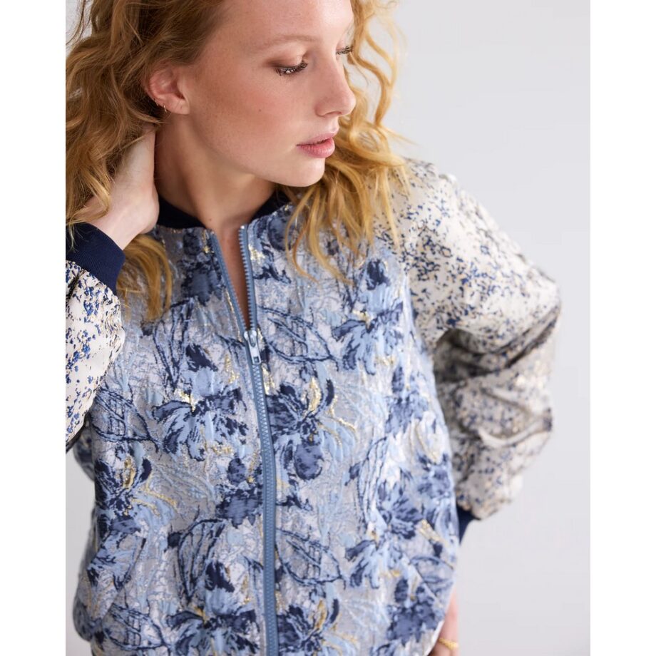 Summum 1S1100 Blouson Bomberjacke Jacquard blau multi