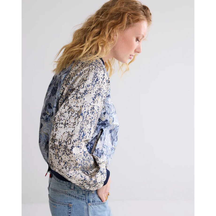 Summum 1S1100 Blouson Bomberjacke Jacquard blau multi