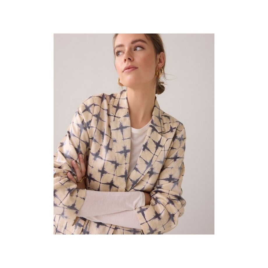 Summum 1s1242 Boyfriend Blazer tie dye check