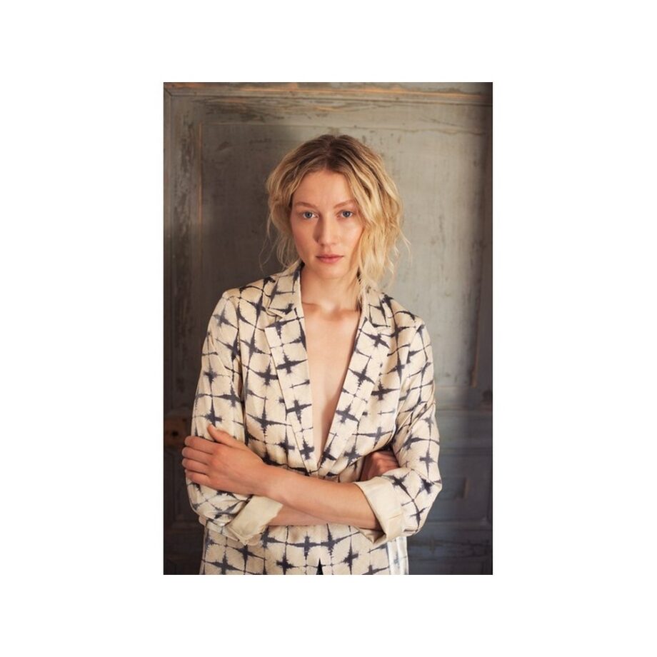 Summum 1s1242 Boyfriend Blazer tie dye check