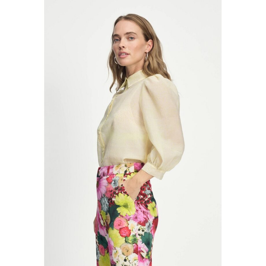 Pom Amsterdam SP9085 Bluse BLOUSE - Lime Dots
