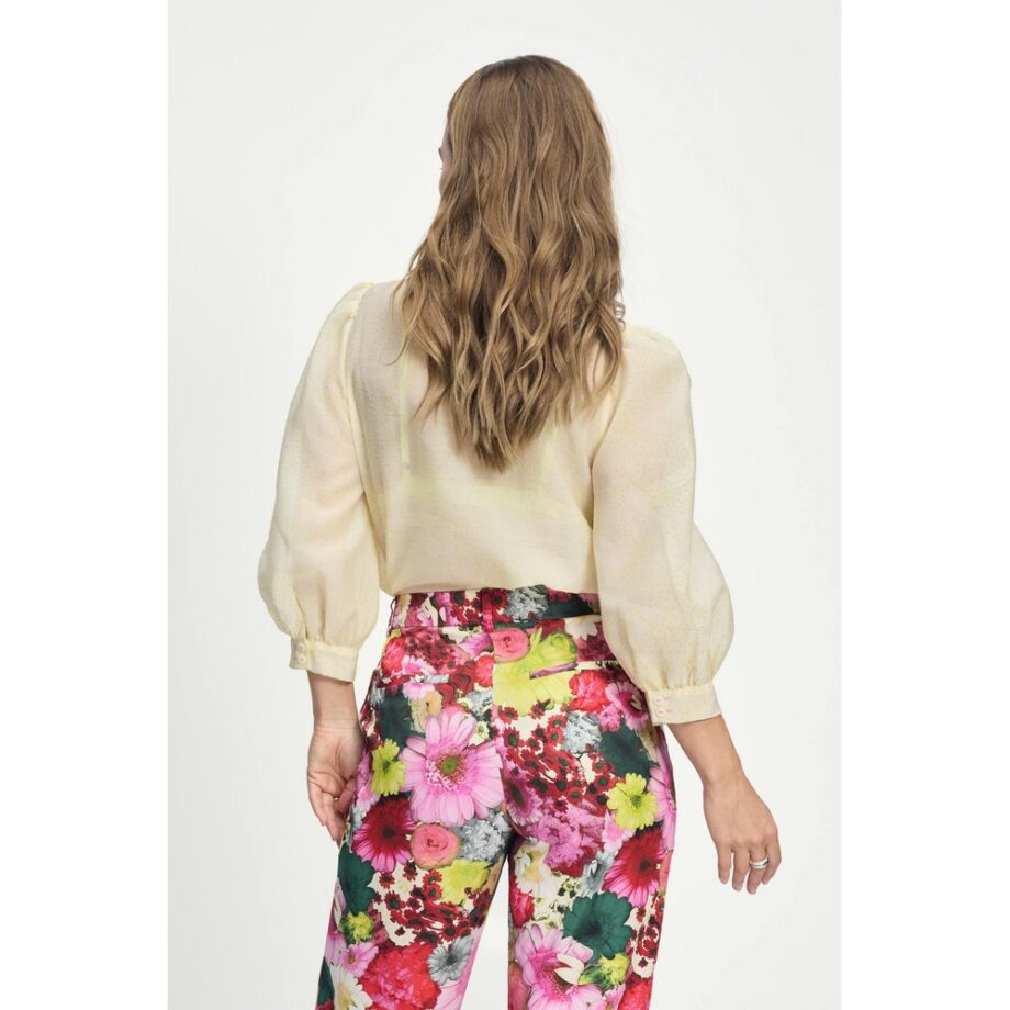 Pom Amsterdam SP9085 Bluse BLOUSE - Lime Dots