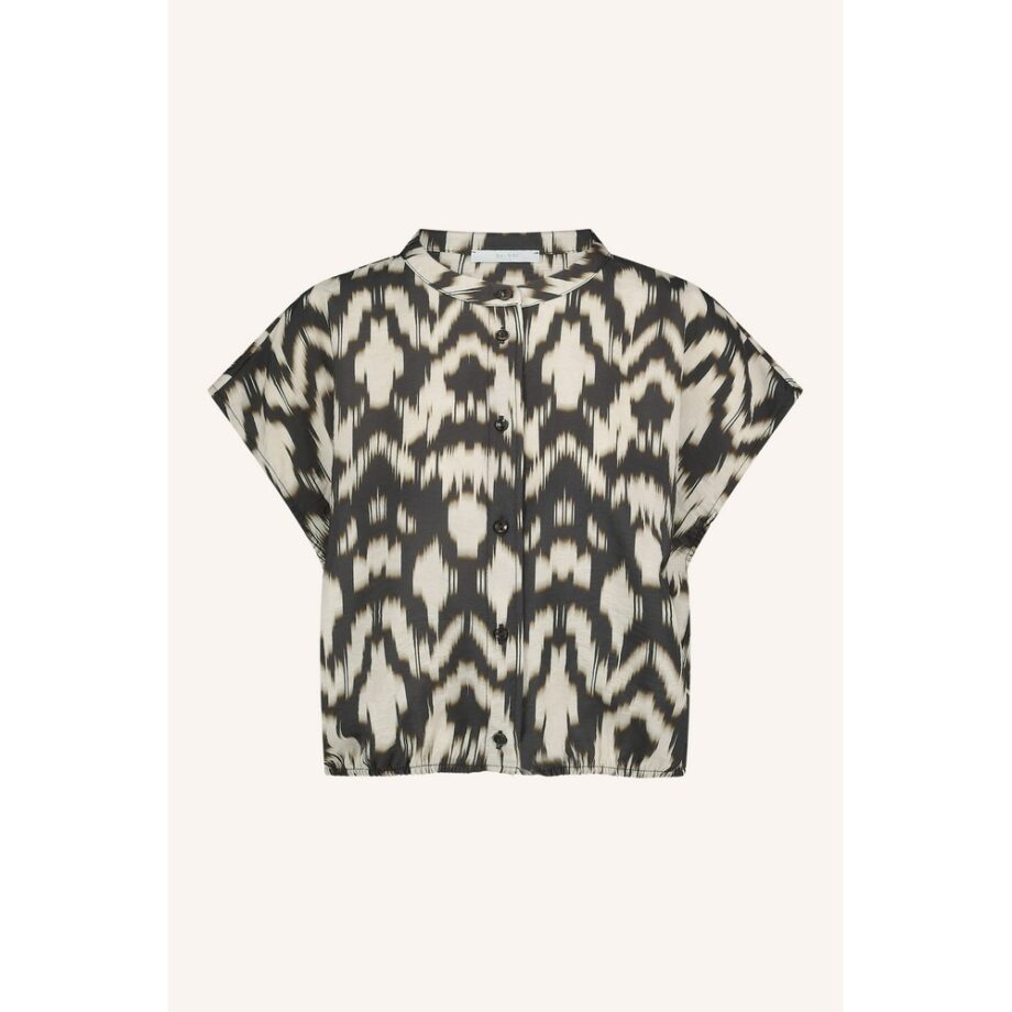 By-bar Amsterdam lode brown batik blouse Bluse brown batik