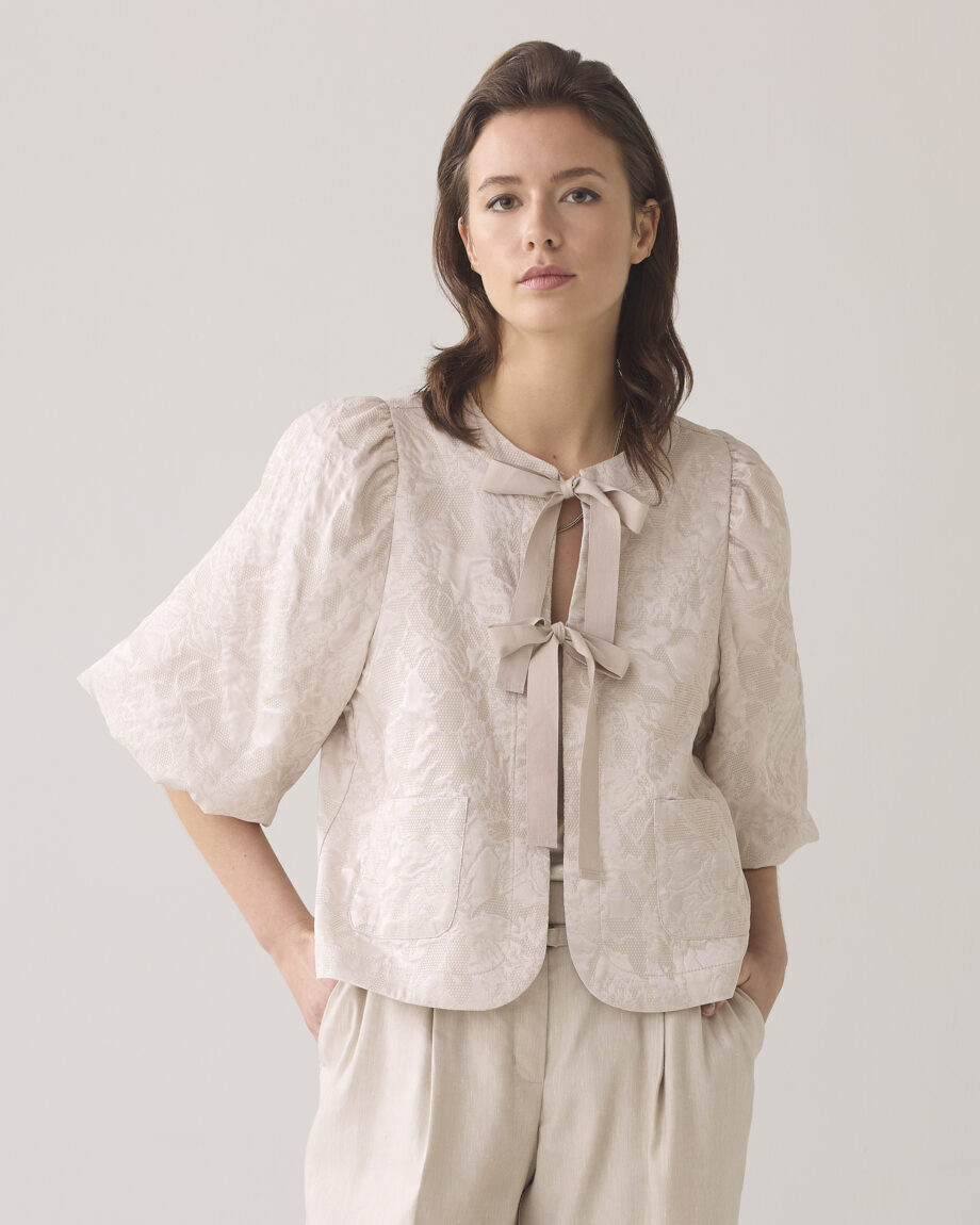 Summum 2s3280-12167 Bluse Blouse Jacquard creme