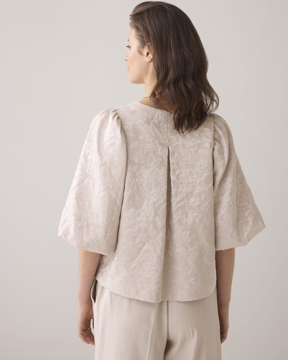Summum 2s3280-12167 Bluse Blouse Jacquard creme