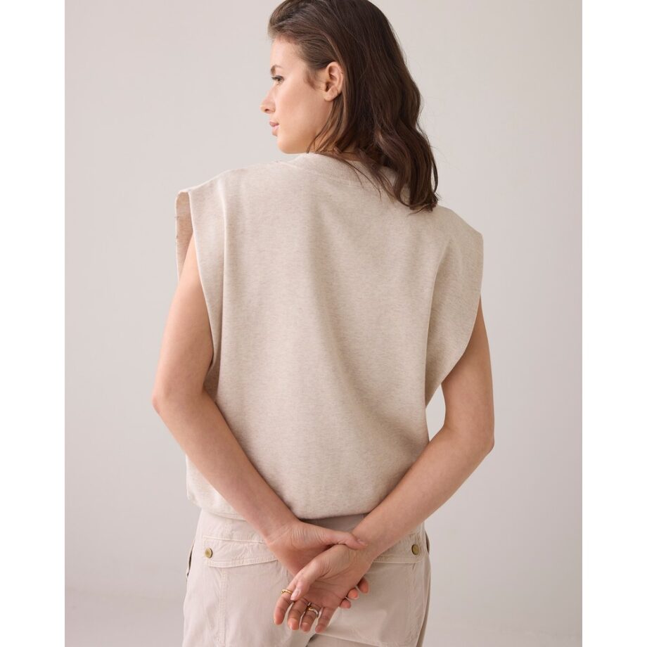Summum 3s5108-30656 Sleeveless Sweatshirt creme