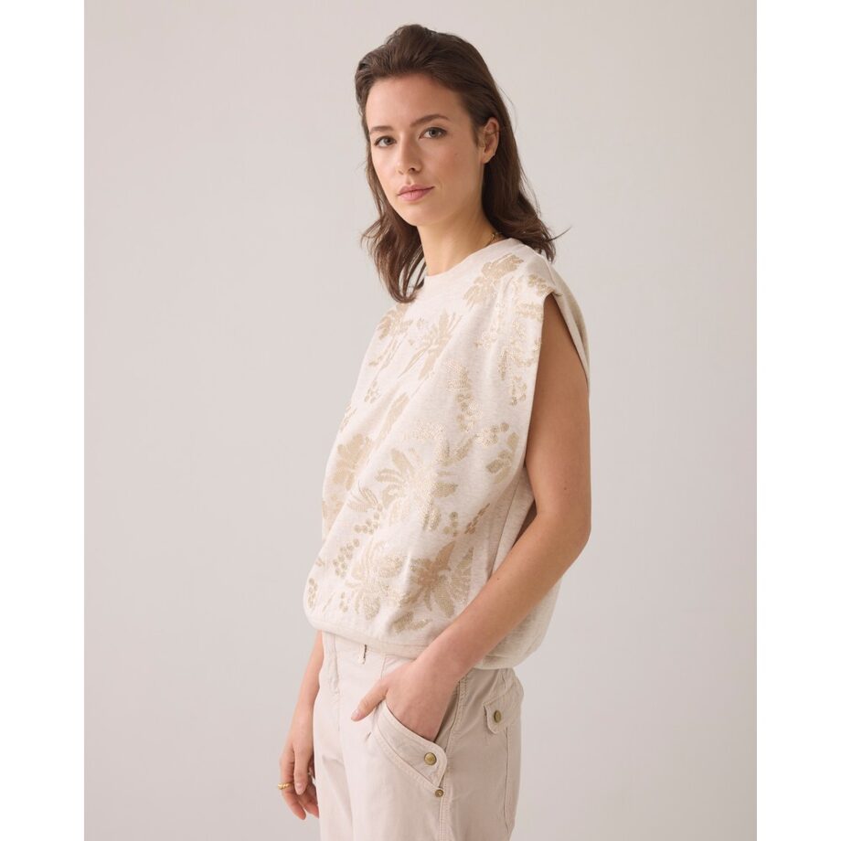 Summum 3s5108-30656 Sleeveless Sweatshirt creme
