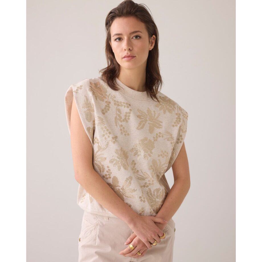 Summum 3s5108-30656 Sleeveless Sweatshirt creme