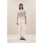 By-bar Amsterdam cruz stripe pullover navy stripe