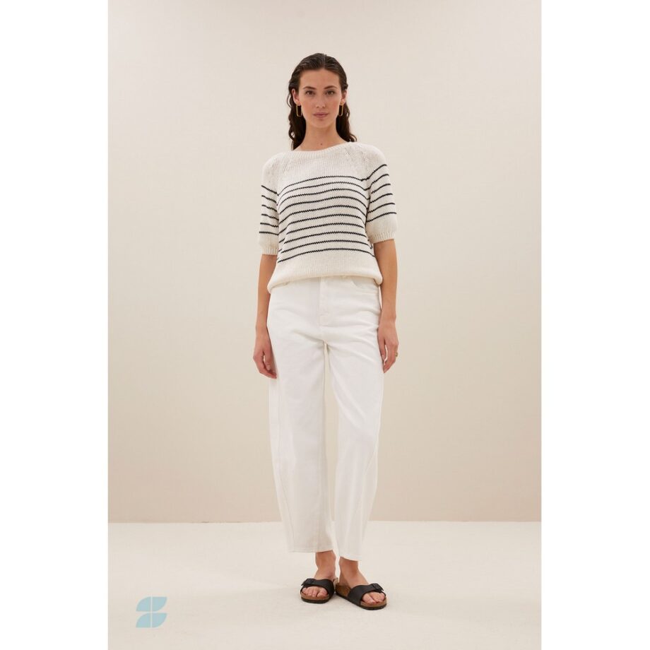 By-bar Amsterdam cruz stripe pullover navy stripe