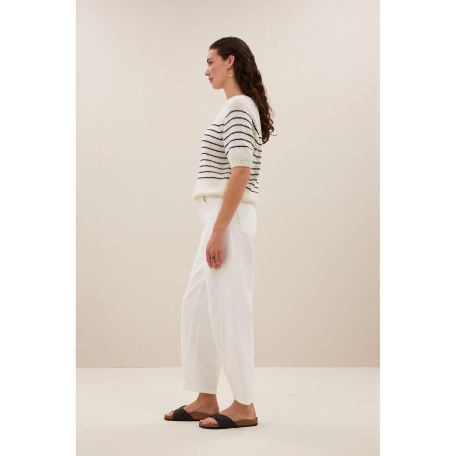 By-bar Amsterdam cruz stripe pullover navy stripe