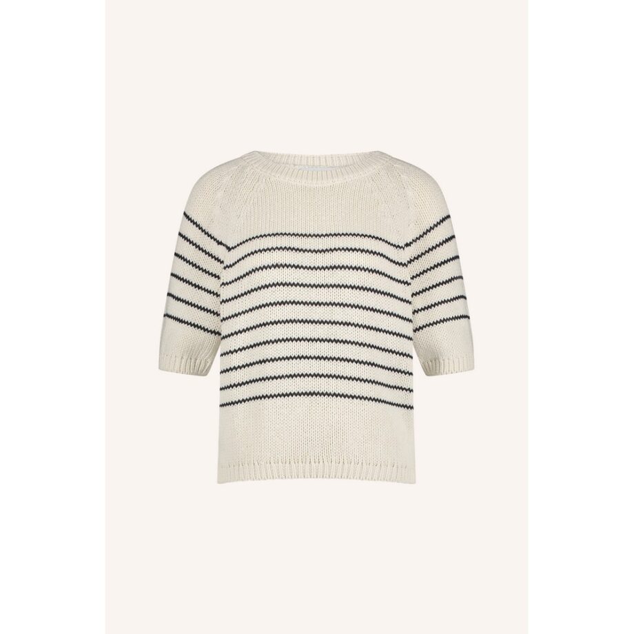 By-bar Amsterdam cruz stripe pullover navy stripe