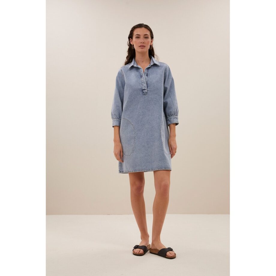 By-bar Amsterdam flynth denim dress Jeanskleid light denim